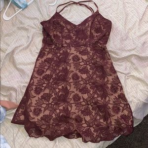 Charlotte Russe Lace Dress Maroon